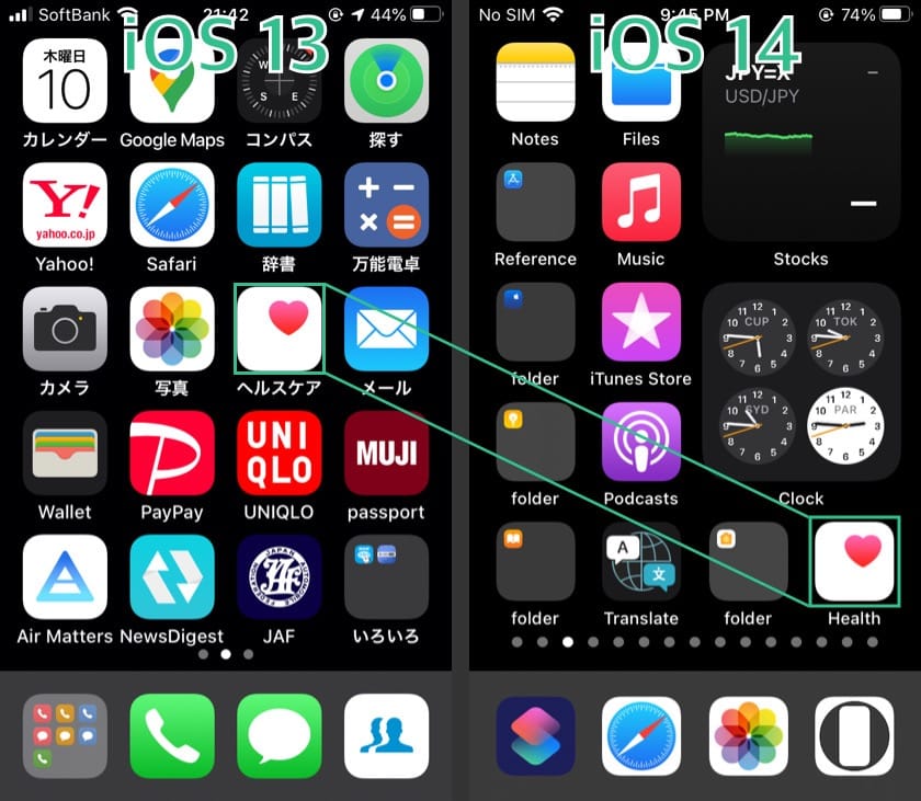 iOS 14 4インチiPhoneの変更