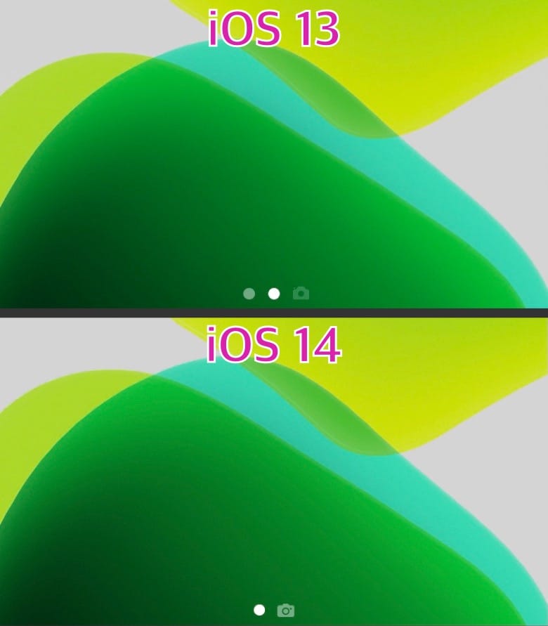 iOS 14ホームボタンモデルのロック画面の変更