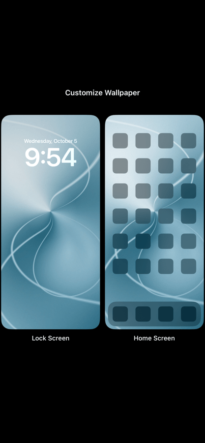 iOS 16.1 wallpaper setting 1